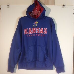KU Kansas Jayhawks Blue Hoodie University Logo